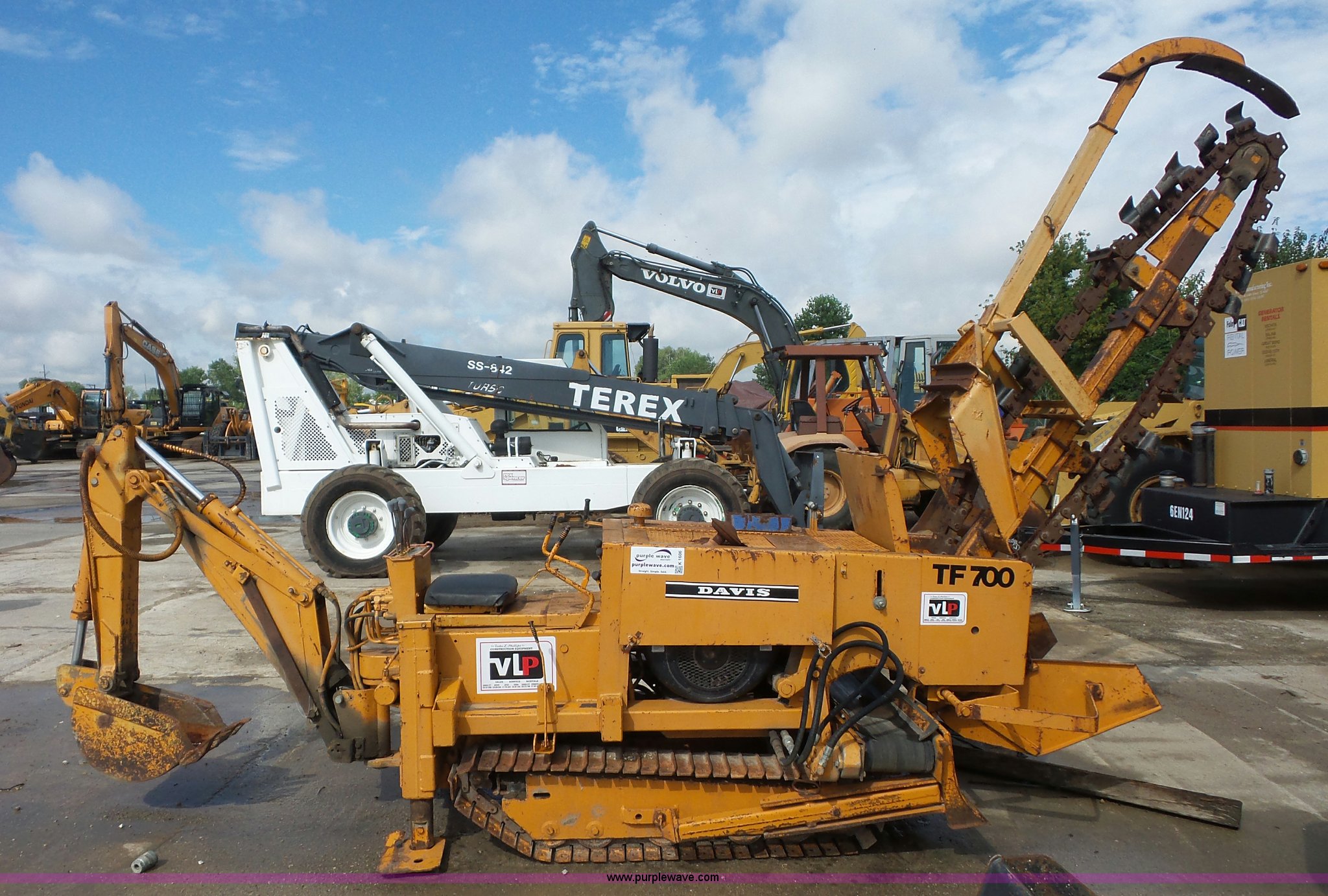 Case Davis TF700 trencher in Kansas City, MO Item K1606 sold Purple