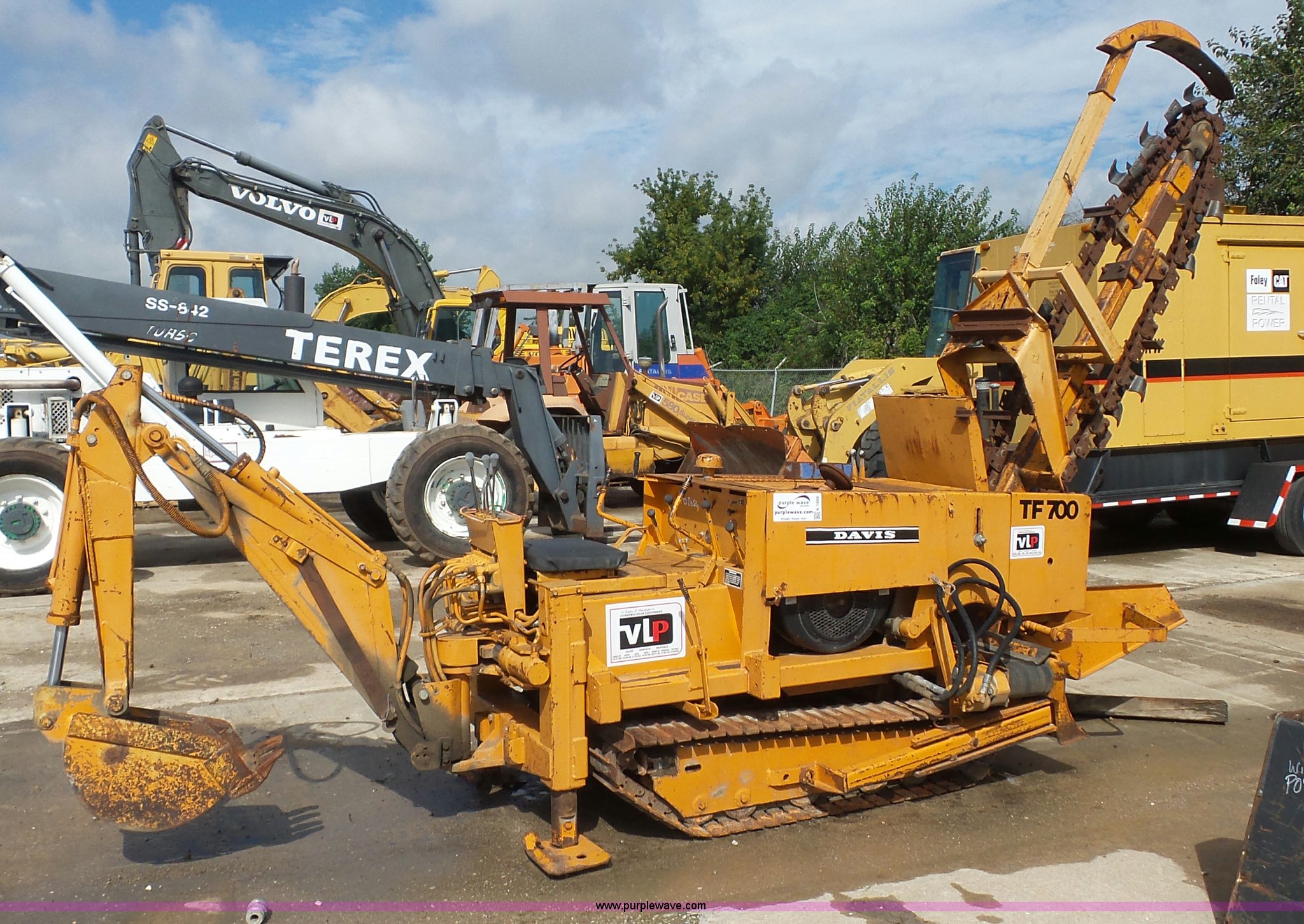 Case Davis TF700 trencher in Kansas City, MO Item K1606 sold Purple
