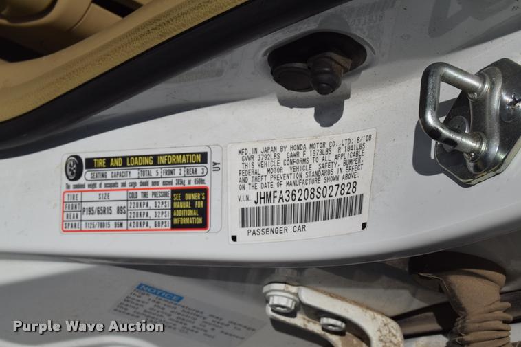 image for item L2533 2008 Honda Civic Hybrid CVT AT-PZEV