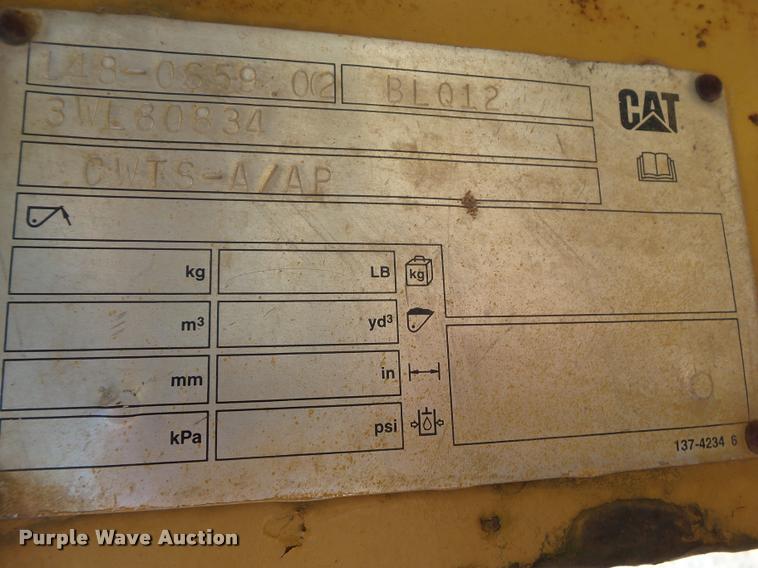 image for item BZ9798 1999 Caterpillar 140H motor grader