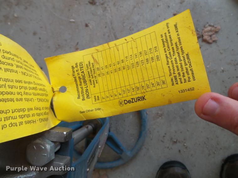 image for item CD9038 (2) DeZurik hand wheel actuated valves