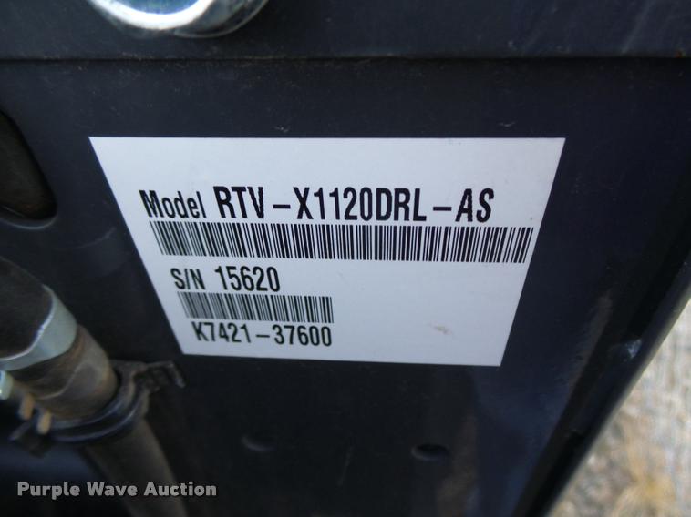 image for item DA2763 2015 Kubota X1120D utility vehicle