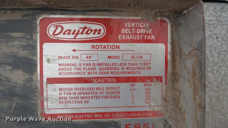 image for item DA8755 Dayton 3C14A exhaust fan