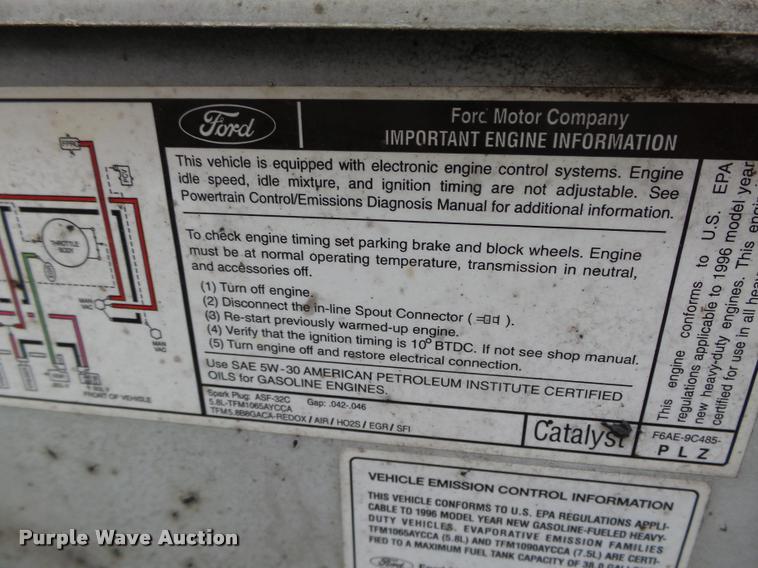 image for item K2092 1996 Ford F250 XL HD pickup truck