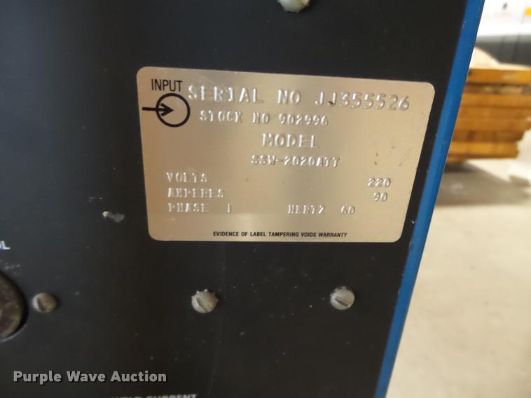 image for item K2122 Miller SSW-2020ATT resistance spot welder
