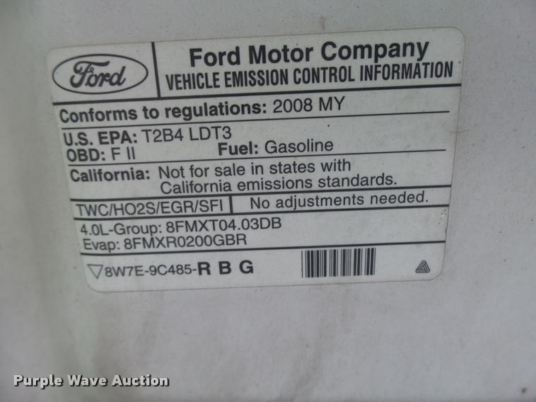 image for item K2141 2008 Ford Explorer XLT SUV