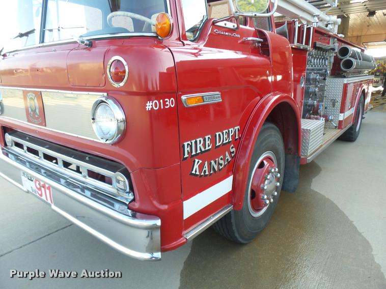 image for item K3078 1973 Ford Quint B5042 Snorkel ladder fire truck