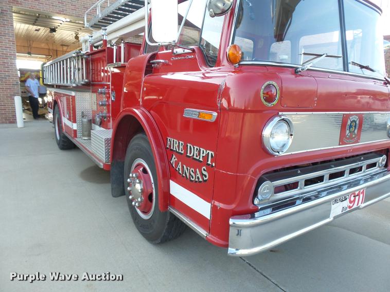 image for item K3078 1973 Ford Quint B5042 Snorkel ladder fire truck