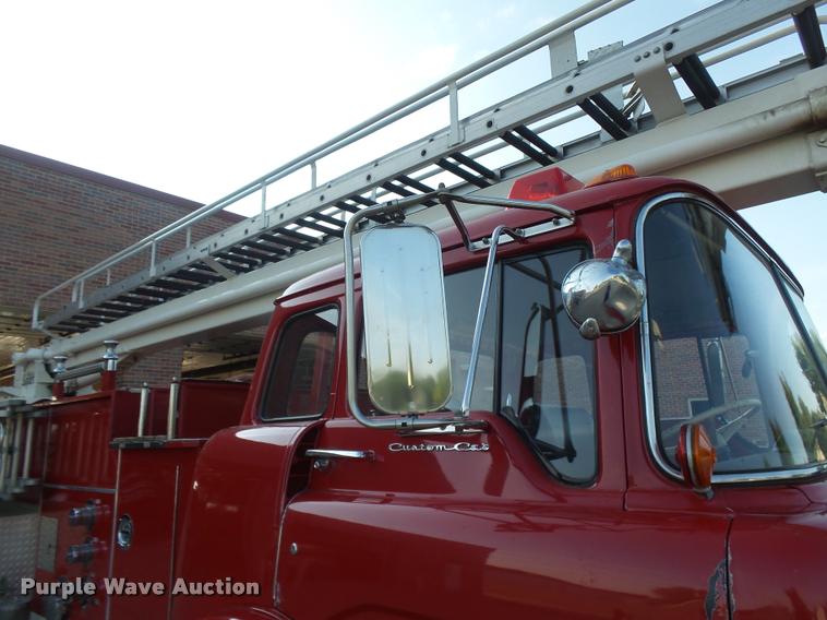 image for item K3078 1973 Ford Quint B5042 Snorkel ladder fire truck