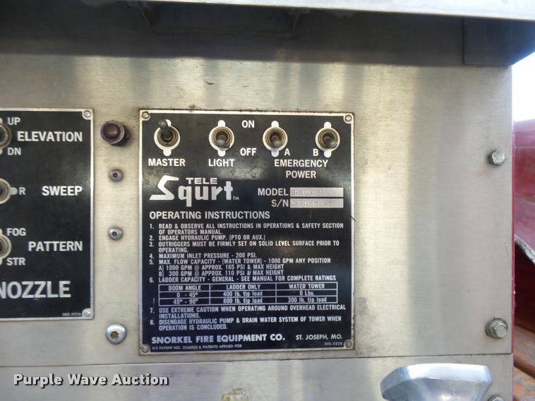 image for item K3078 1973 Ford Quint B5042 Snorkel ladder fire truck