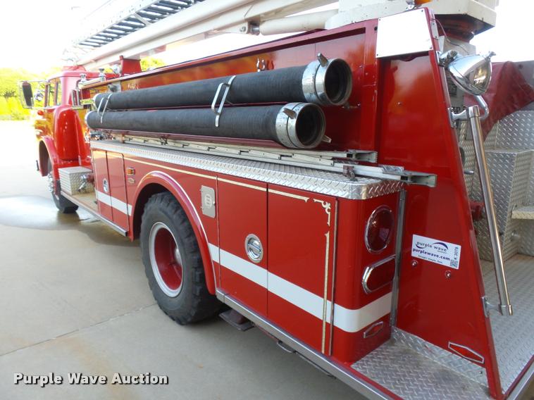 image for item K3078 1973 Ford Quint B5042 Snorkel ladder fire truck