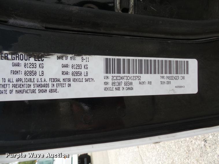 image for item K3522 2012 Dodge Charger Police