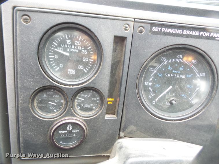 image for item K3525 2002 Sterling SC8000 Cargo Allianz Johnston street sweeper truck