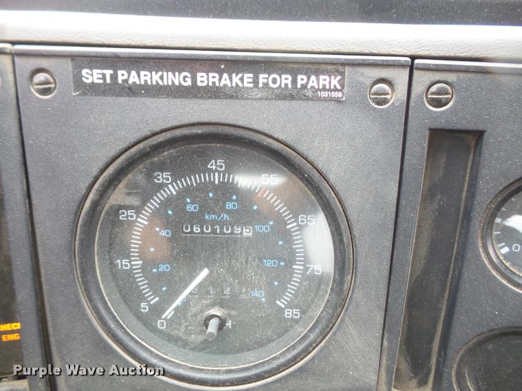 image for item K3525 2002 Sterling SC8000 Cargo Allianz Johnston street sweeper truck