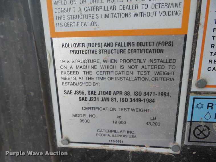 image for item L6964 2002 Caterpillar 953C track loader