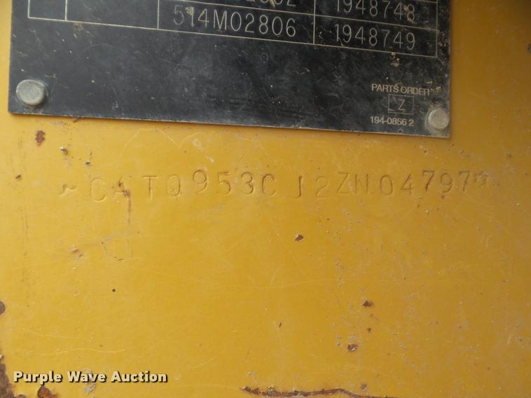 image for item L6964 2002 Caterpillar 953C track loader