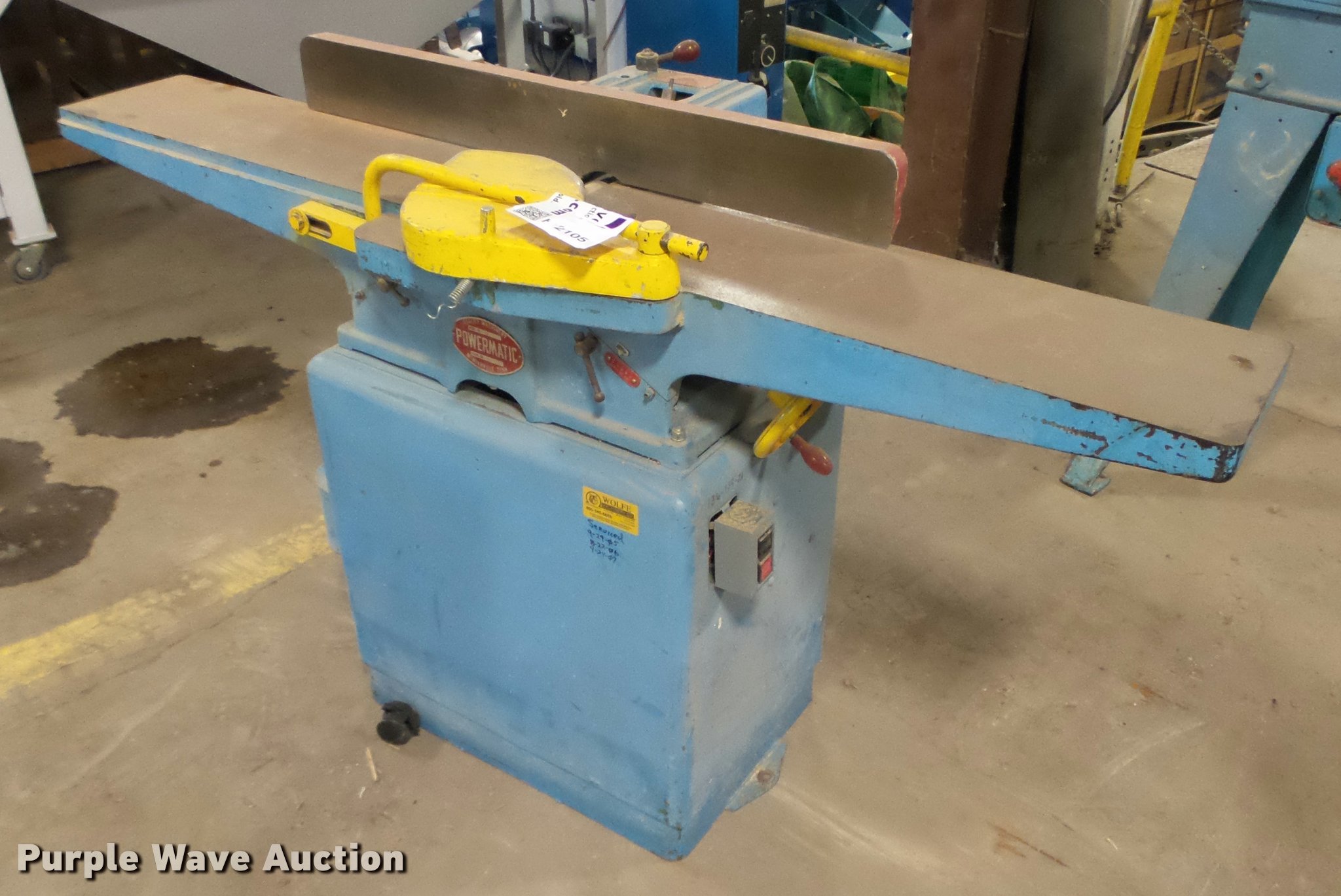 Powermatic 60 jointer in Des Moines, IA Item K2105 sold Purple Wave