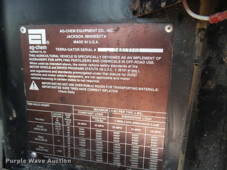 image for item DA4524 2003 Ag-Chem TerraGator 8104 self-propelled applicator