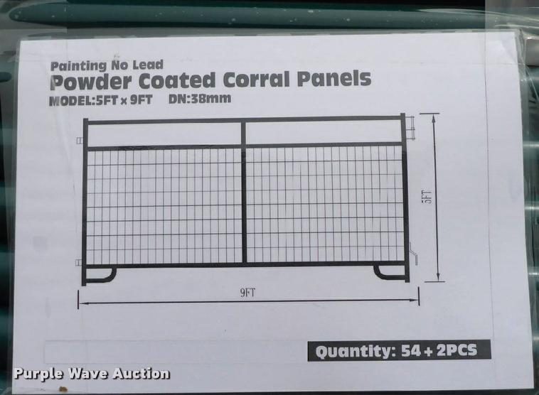 image for item F1105 (56) corral panels with mesh