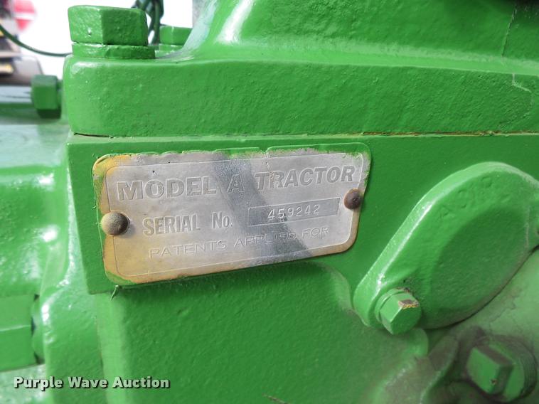 image for item K3018 1937 John Deere A tractor