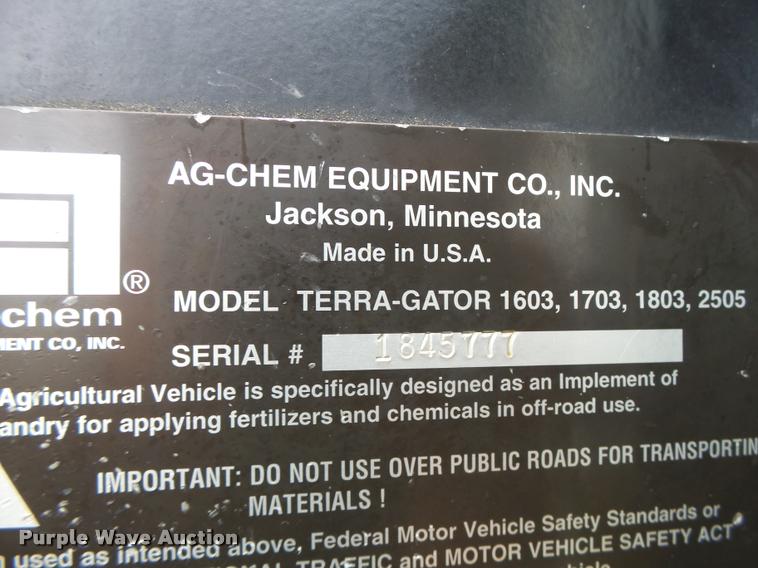 image for item K5694 Ag-Chem TerraGator 1803 self-propelled applicator