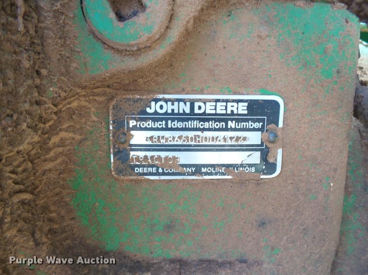 image for item L1600 1984 John Deere 8650 4WD tractor
