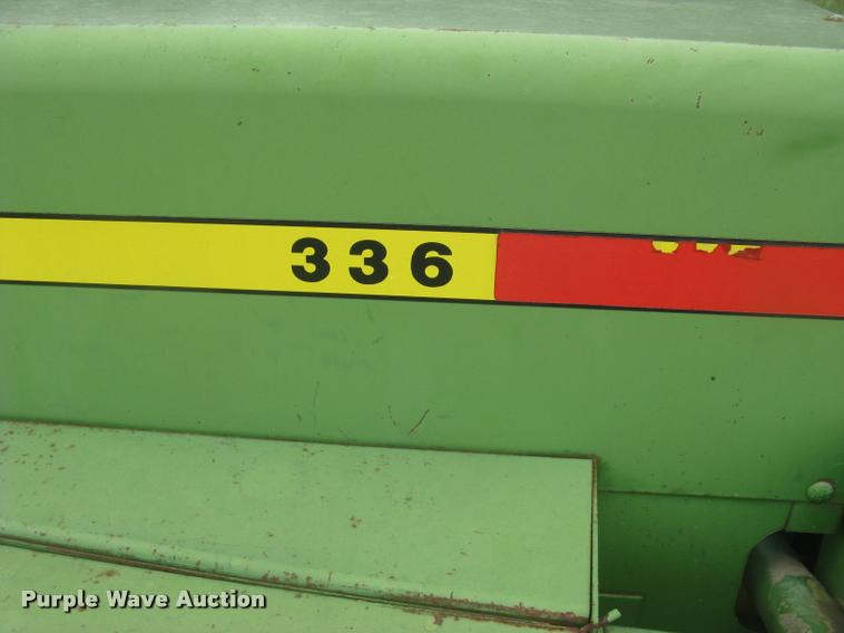 image for item L3844 John Deere 336 small square baler