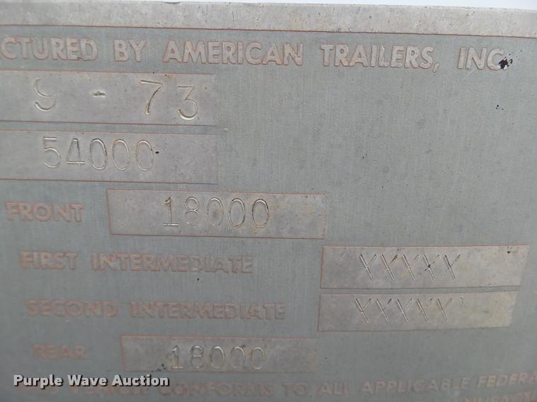 image for item L5525 1974 American double hopper grain trailer