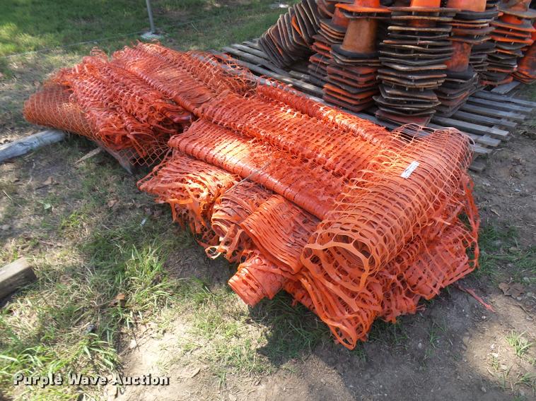 image for item AP9730 Approximately 30 rolls of plastic construction fencing