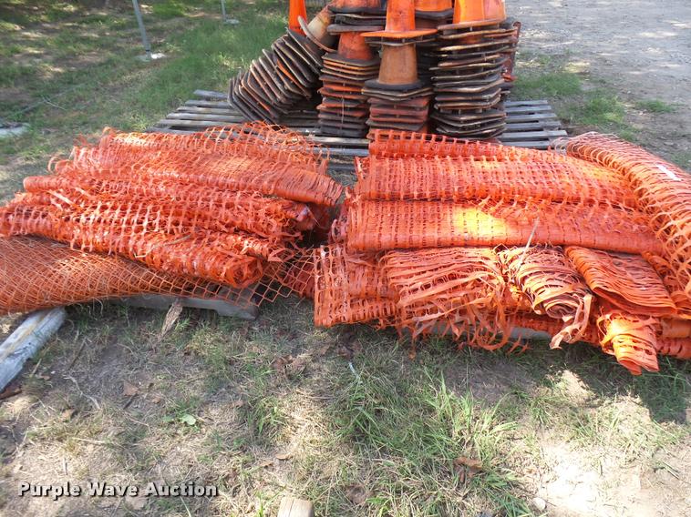 image for item AP9730 Approximately 30 rolls of plastic construction fencing