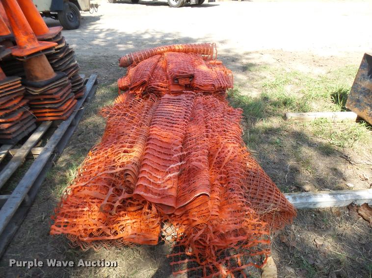 image for item AP9730 Approximately 30 rolls of plastic construction fencing