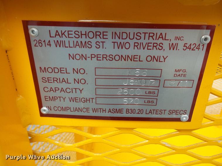 image for item BV9805 2011 Lakeshore M56 forklift man basket