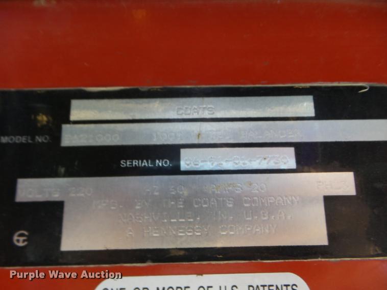 image for item CC9997 Coats 1001 direct-drive tire balancer