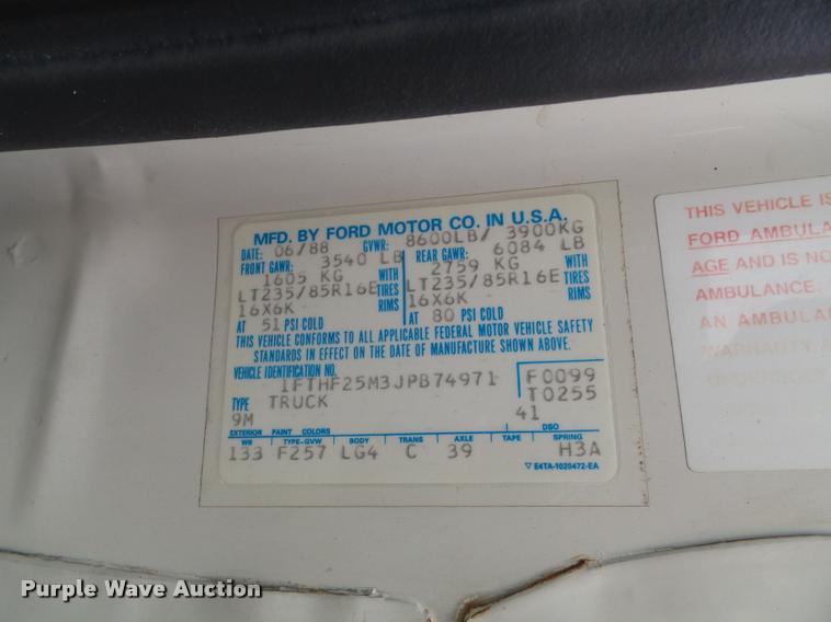 image for item J4808 1988 Ford F250 HD Custom pickup truck