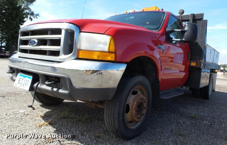 image for item K2064 2000 Ford F450 XLT Super Duty flatbed truck