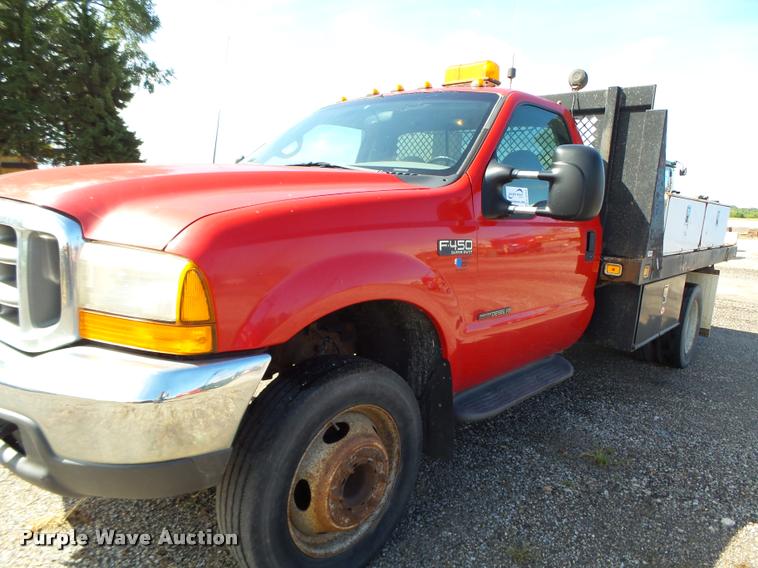 image for item K2064 2000 Ford F450 XLT Super Duty flatbed truck