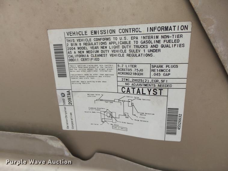 image for item K2067 2004 Dodge Ram 1500 Quad Cab pickup truck