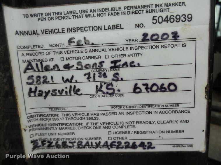 image for item K2070 1999 Sterling L8500 Crew Cab truck chassis