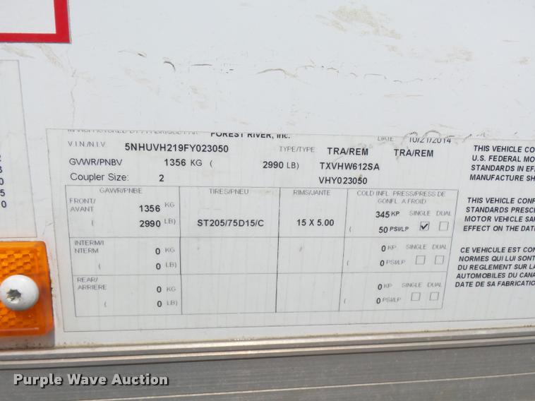 image for item K3028 2015 Continental Cargo Mate enclosed cargo trailer