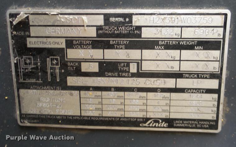 image for item K3717 Linde H18 forklift