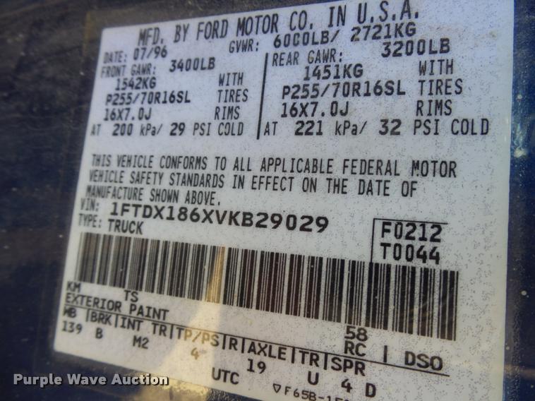 image for item L1593 1997 Ford F150 XLT SuperCab pickup truck