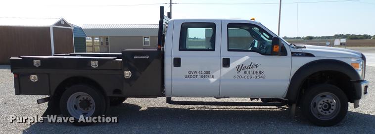 image for item L2687 2015 Ford F450 Super Duty Crew Cab flatbed pickup truck