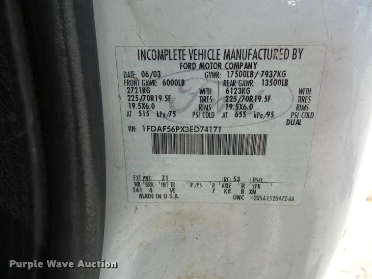 image for item BG9728 2003 Ford F550 Super Duty bucket truck