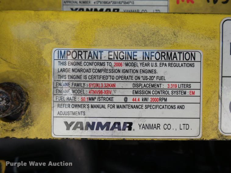 image for item BG9731 2006 Yanmar V1075A compact excavator