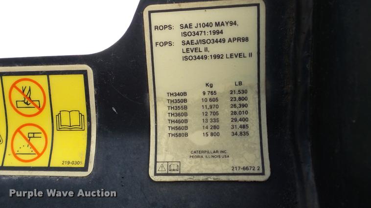 image for item DA2873 2005 Caterpillar TH580B telehandler