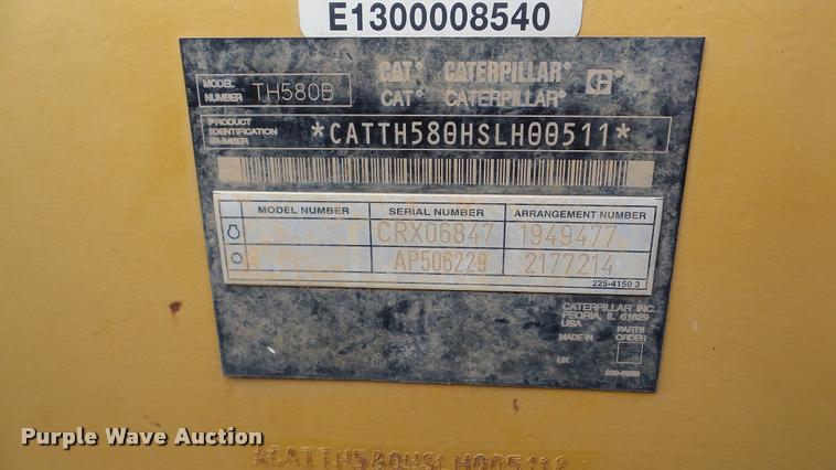 image for item DA2873 2005 Caterpillar TH580B telehandler