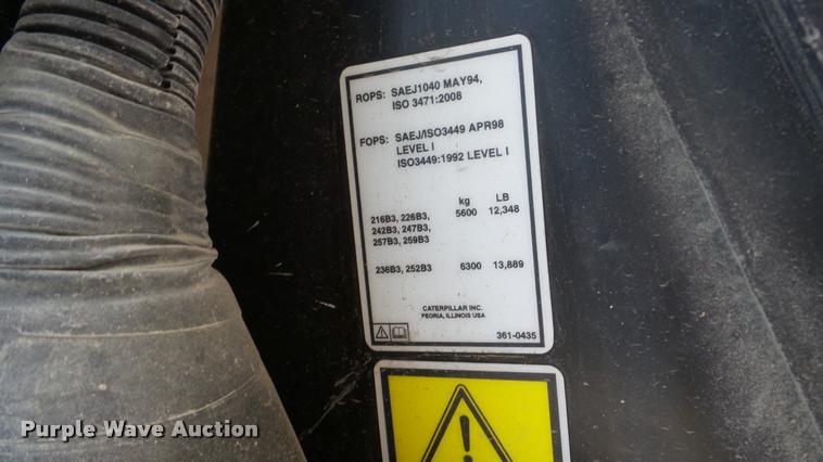 image for item DA8851 2011 Caterpillar 259B skid steer