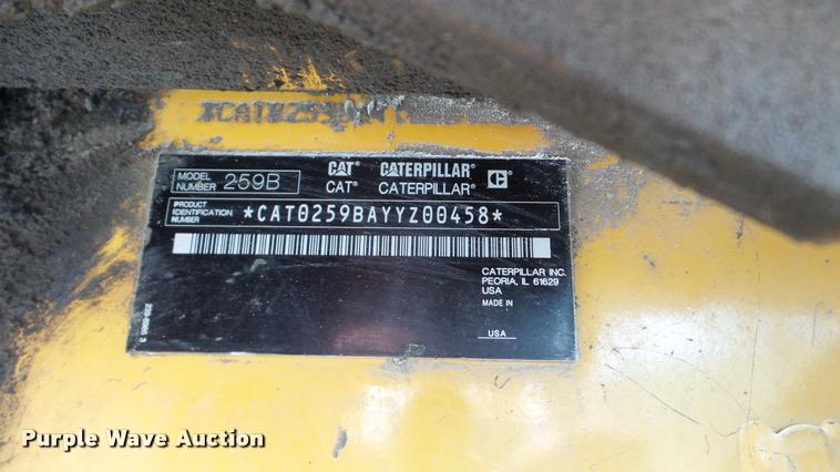 image for item DA8851 2011 Caterpillar 259B skid steer