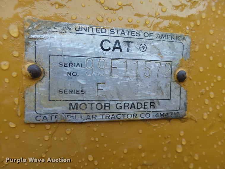 image for item K1485 Caterpillar 12E rigid frame motor grader