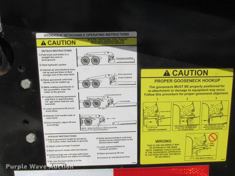 image for item K4207 2014 Towmaster T-110DTG lowboy equipment trailer
